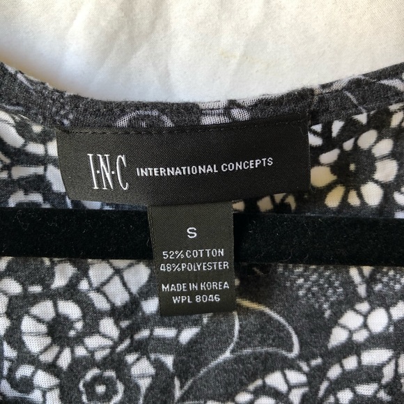 INC International Concepts V-Neck Patterned Top - Picture 4 of 5